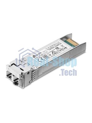 Трансивер TP-Link 10G SFP+ Module, LC connector, 50/125um or 62.5/125um Multi-mode, 850nm wavelength, distance up to 300m.