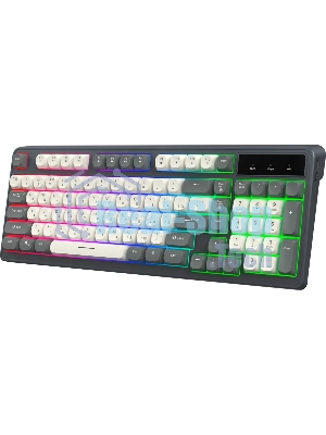Клавиатура Oklick 731G проводная, USB Type-A, серый/белый