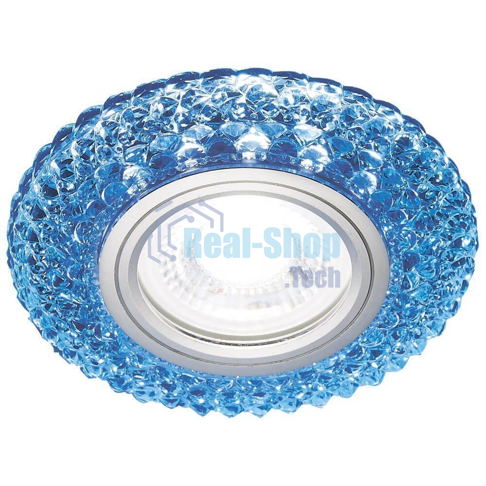 Встраиваемый точечный светильник S291 BL/WH хром/голубой MR16+3W(LED WHITE 4200K)