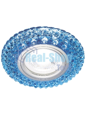 Встраиваемый точечный светильник S291 BL/WH хром/голубой MR16+3W(LED WHITE 4200K)