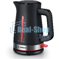 Чайник электрический Bosch TWK4M223 1.7 л, черный корпус: пластик