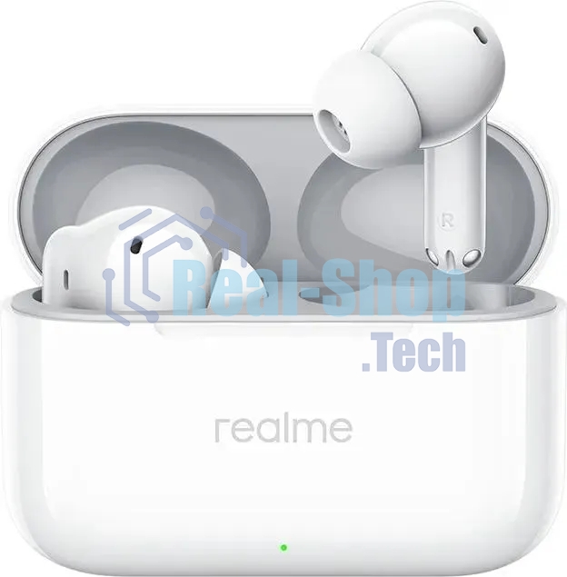 Наушники TWS Realme Buds T200 белый, внутриканальные, Bluetooth, до 30 ч