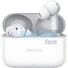 Наушники TWS Realme Buds T200 белый, внутриканальные, Bluetooth, до 30 ч