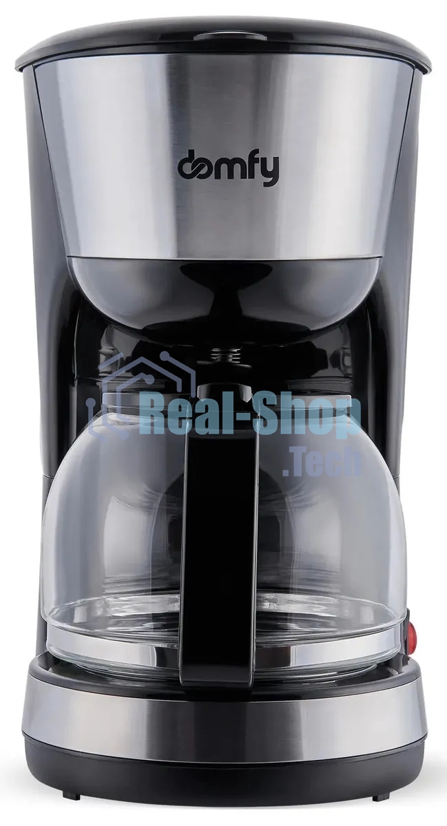 Кофеварка капельная Domfy metal DSM-CM301 1000Вт черный/серебристый