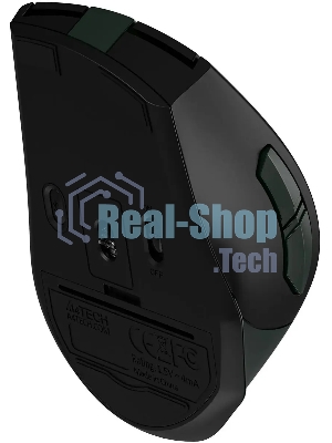 Мышь беспроводная A4Tech Fstyler FB35S темно-зеленый/черный, 2000 dpi, радиоканал, Bluetooth, USB, кнопки - 5