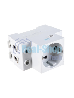 Розетка CHINT AC 30-111 с заземл. контактом на DIN-рейку