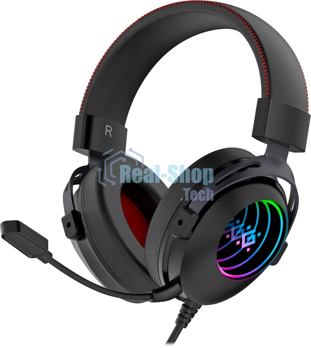 Гарнитура Defender Echo чёрный, проводная, подсветка