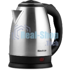 Электрочайник Blackton Bt KT1811S стальной/черный, 1.8 л, 1850 Вт, скрытый нагревательный элемент