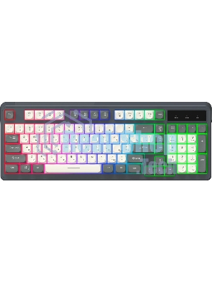 Клавиатура Oklick 731G проводная, USB Type-A, серый/белый