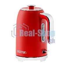 Чайник электрический Galaxy Line GL 0349 1.7 л, 2200 Вт, красный корпус: нерж.сталь (ГЛ0349Л)