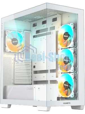 Компьютерный корпус Gigabyte GB-C500PI ST белый без БП ATX 3x120мм 6x140мм 2xUSB 3.0 1xUSB3.1 audio bott PSU