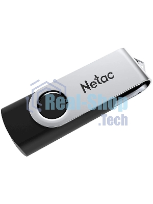 Флешка USB Netac U505 (NT03U505N-004G-20BK), 4Gb, USB 2.0, R/W 70/30, черный/серебристый