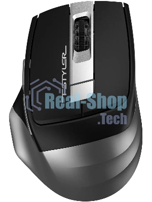 Мышь беспроводная A4Tech Fstyler FB35S серый/черный, 2000 dpi, радиоканал, Bluetooth, USB, кнопки - 5