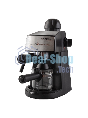 Кофеварка рожковая Endever Costa-1050 черный/стальной, исп. кофе - молотый, 0,2 л, 900 Вт, 5 бар