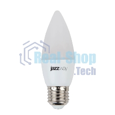 Лампа светодиодная JazzWay PLED-SP C37 7Вт свеча 3000К теплый белый E27 530лм 230В