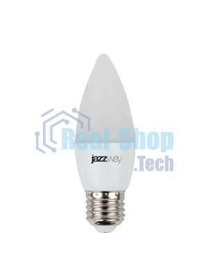Лампа светодиодная JazzWay PLED-SP C37 7Вт свеча 3000К теплый белый E27 530лм 230В