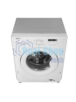 Стиральная машина встраиваемая HOMSair WMB148WH белый, загрузка фронтальная 8 кг, 1400 об/мин, класс A+++