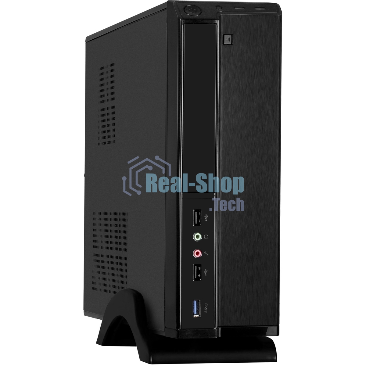 Компьютерный корпус Desktop ExeGate EX288781RUS MI-207U-350W-8 (miniITX/mATX, БП M350 с вент. 8см, 1*USB+1*USB 3.0, аудио, черный)