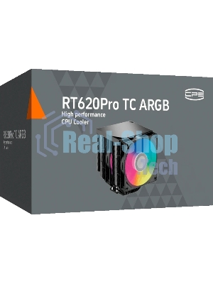 Устройство охлаждения(кулер) PcCooler RT620Pro TC ARGB Soc-AM5/AM4/1151/1200/2066/1700 черный 4-pin 34.9dB Al+Cu 265W Ret (RT620PROTC-BKAWYX-GL)