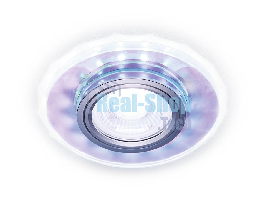 Встраиваемый точечный светильник S211 PR/WH хром/перламутровый MR16+3W(LED WHITE 4200K)