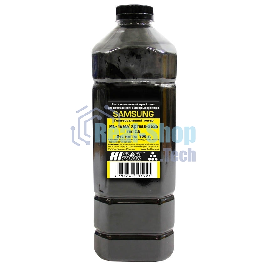 Тонер Hi-Black Универсальный для Samsung ML 1660/Xpress2626, Тип 2.5, Bk, 700 г, канистра