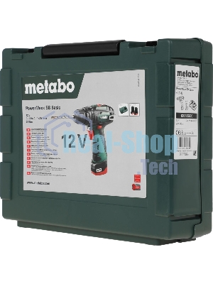 Дрель-шуруповерт Metabo PowerMaxx SB, 10,8 В, 2 Ач, 34 Нм, щеточный, ударный