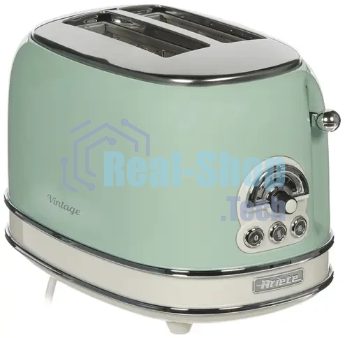 Тостер Ariete Vintage 155 зелёный, 810 Вт, 2 слота