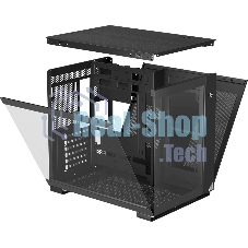 Компьютерный корпус без блока питания PCCOOLER C3 T500 BK, Panoramic Mid Tower, Black, TG, 0.7 SPCC, no fans ATX, mATX, mITX 175/400/200мм 1x2.5