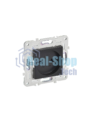 Розетка SKANDY 10А без заземл. без защ. шторок SK-R02Bl черный IEK SK-R10-10-K02