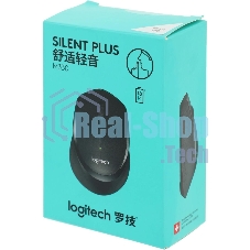 Мышь беспроводная Logitech M330 SILENT PLUS белый, 1000 dpi, радиоканал, USB, кнопки - 3