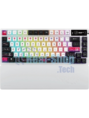 Клавиатура ASUS ROG Azoth X гибридная, USB Type-C, Bluetooth, радиоканал, чёрный