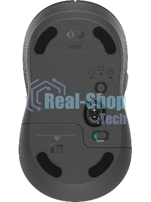Мышь беспроводная Logitech M750 графитовый, 4000 dpi, радиоканал, Bluetooth, USB, кнопки - 5