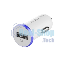 Автомобильное зарядное устройство Maxvi CCM-101WB USB 1А бело-синий
