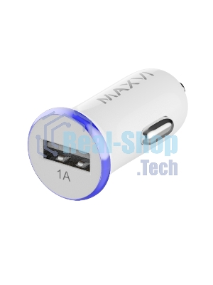 Автомобильное зарядное устройство Maxvi CCM-101WB USB 1А бело-синий