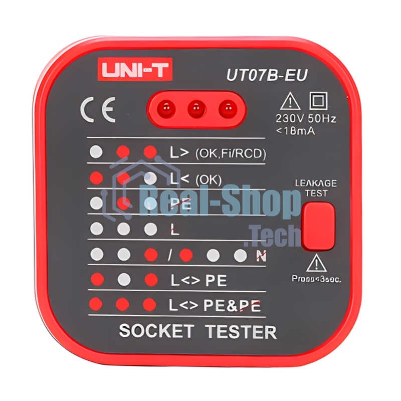 Тестер розеток UNI-T UT07B-EU 