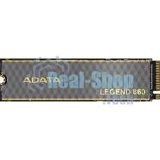 Накопитель SSD ADATA LEGEND 860, 1Tb, PCIe 4.0 x4, 2280, NVMe, R/W 6000/4000, с радиатором