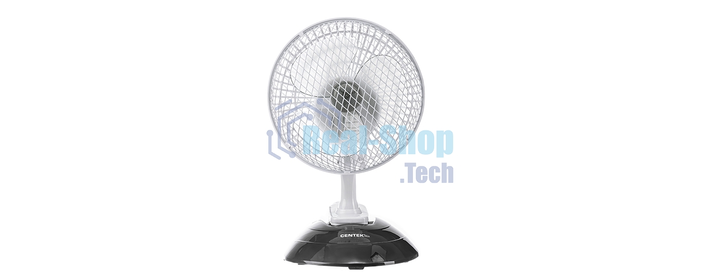 Вентилятор Centek CT-5003 серый/белый, настольный, 20 Вт, 2 скорости, 15 см