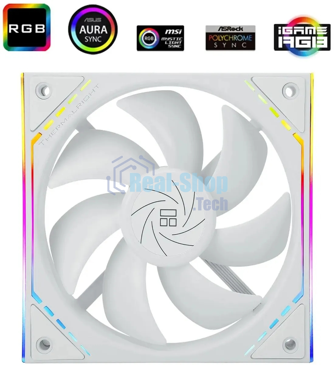 Вентилятор Thermalright TL-M12W ARGB белый 4-pin 23.2dB 175gr Ret