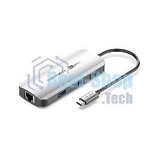 USB-концентратор Vention TQHHB, USB Type-C, USB/HDMI/RJ-45, USB Type-C