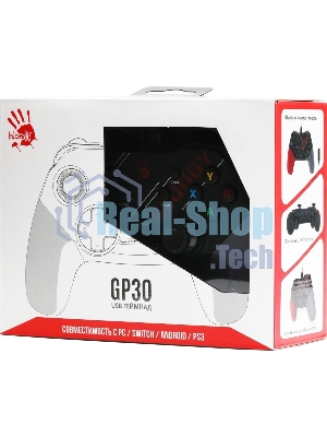 Геймпад A4Tech Bloody GP30 Sports черный/красный USB виброотдача обратная связь