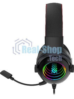 Гарнитура Defender Echo чёрный, проводная, подсветка