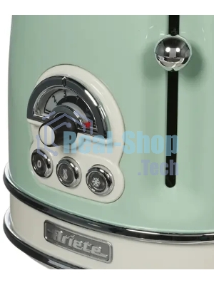 Тостер Ariete Vintage 155 зелёный, 810 Вт, 2 слота