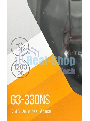 Мышь беспроводная A4Tech G3-330NS черный, 1200 dpi, радиоканал, USB, кнопки - 3