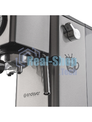 Кофеварка рожковая Endever Costa-1090 стальной, исп. кофе - молотый, 1,2 л, 1400 Вт, 15 бар