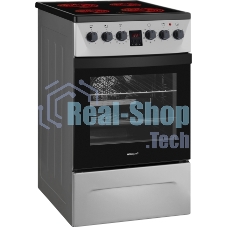 Плита электрическая Weissgauff WES 2V16 SE Premium Line серебристый, конфорок 4 электрических, духовка 50 л, 50 см x 85 см x 60 см