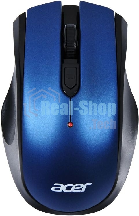 Мышь беспроводная Acer OMR031 черный/синий, 1600 dpi, радиоканал, USB, кнопки - 4