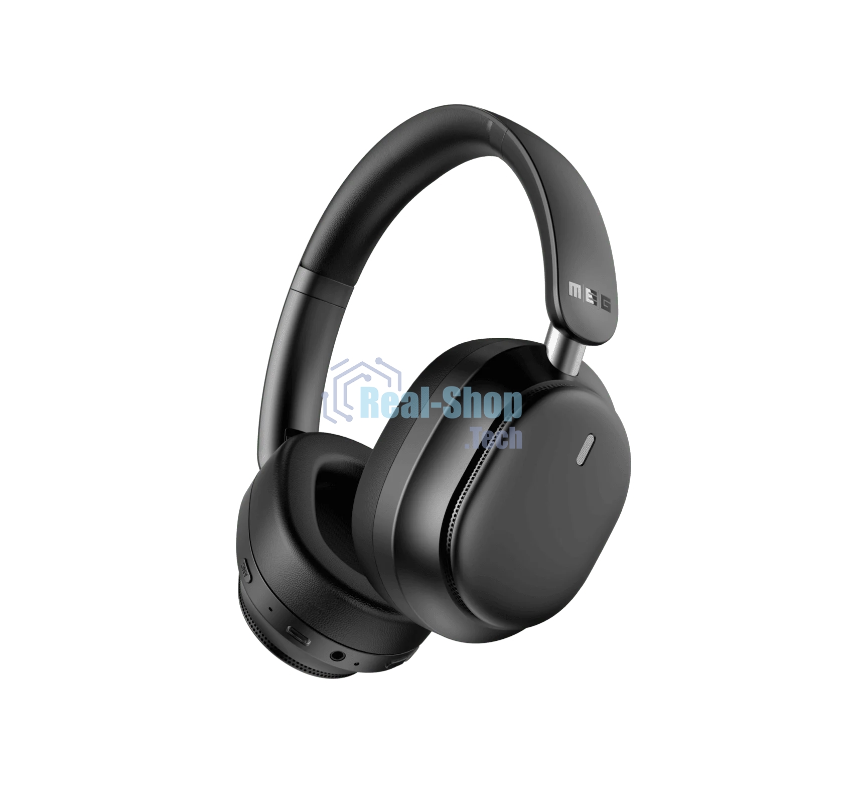 Беспроводные наушники MEG HWA200BL, Bluetooth 6.0, до 60ч, ANC Hybrid, Multipoint, LowLatency,черный