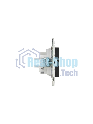 Розетка SKANDY 10А без заземл. без защ. шторок SK-R02Bl черный IEK SK-R10-10-K02