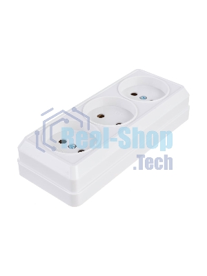 Розетка 3-м ОП Октава 10А IP20 без заземл. бел. IEK ERO30-K01-10-DC