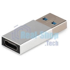 Адаптер Buro ver3.0 USB A(m) USB Type-C (f) серебристый